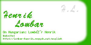 henrik lombar business card